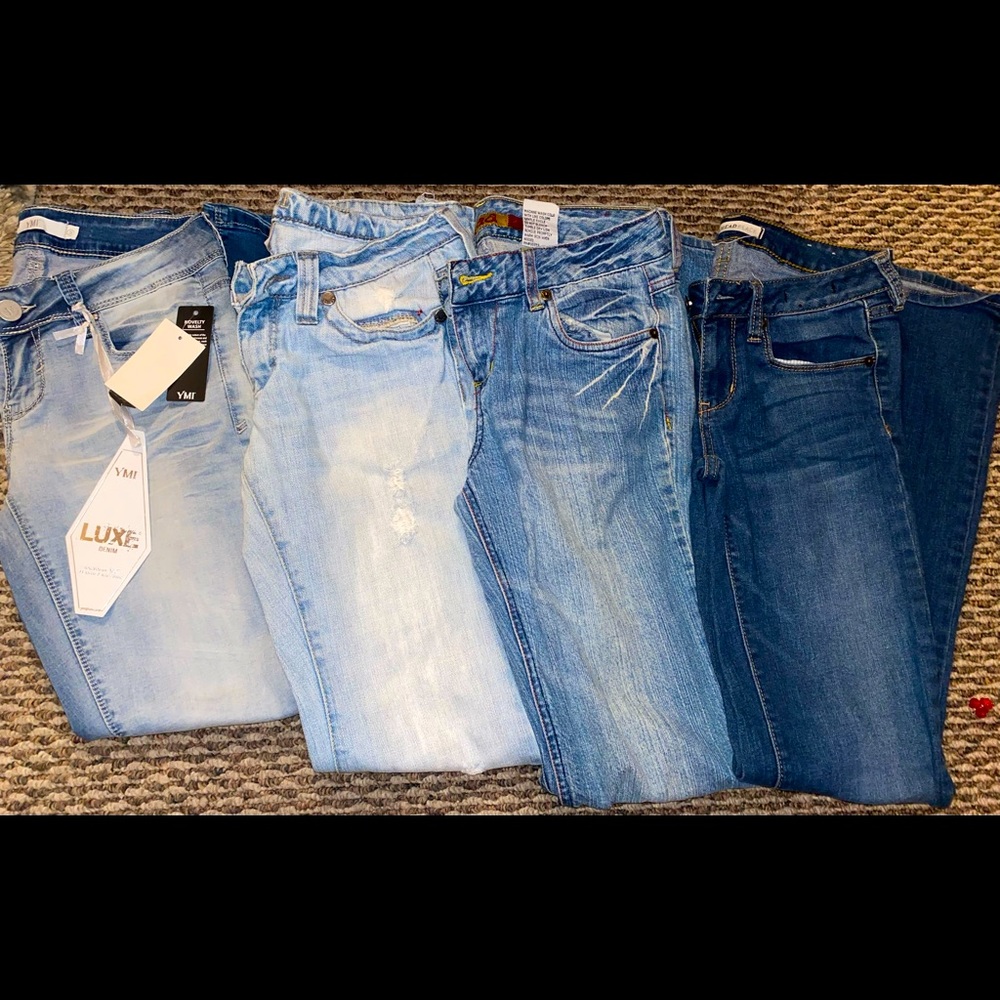 Bullhead, Mudd, Decree bootcut jeans and YMI skinny jeans